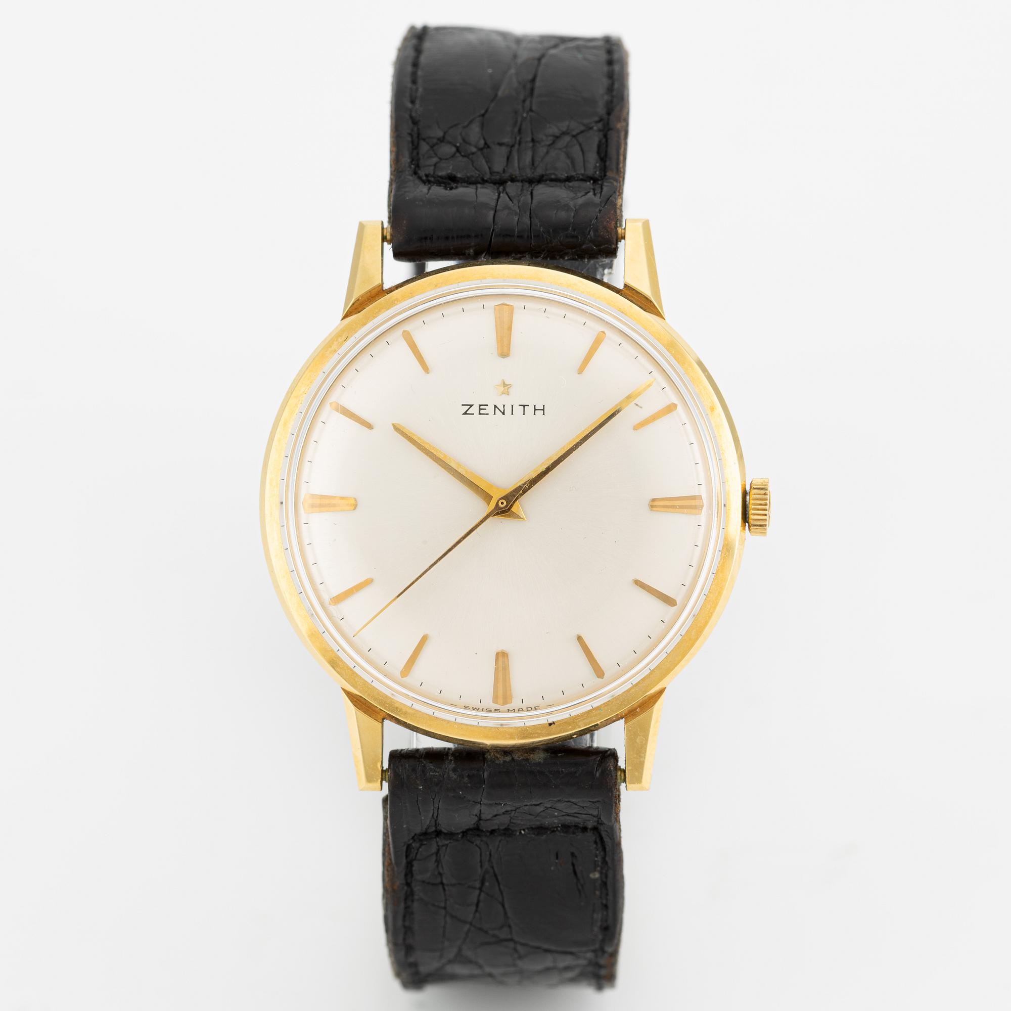 Zenith, armbandsur, 18K guld, 34 mm.