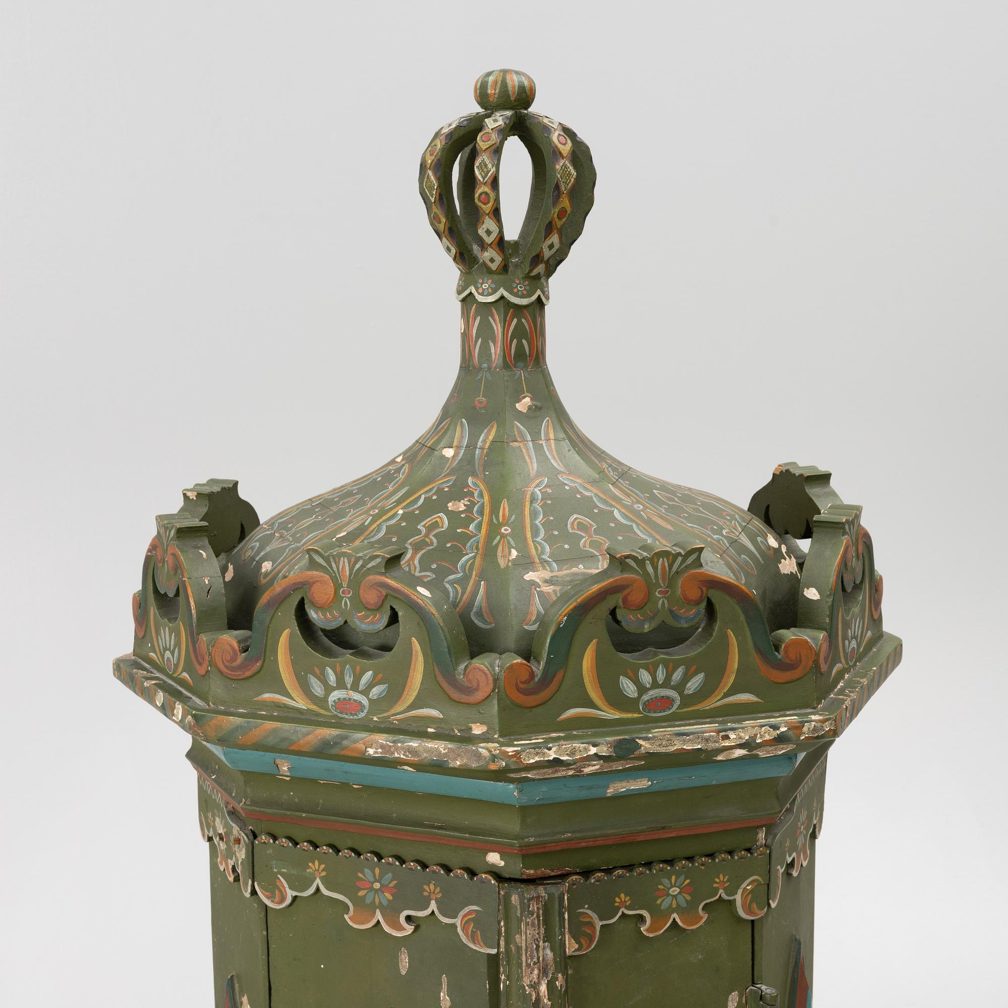 Corner cabinet, likely 18th century.