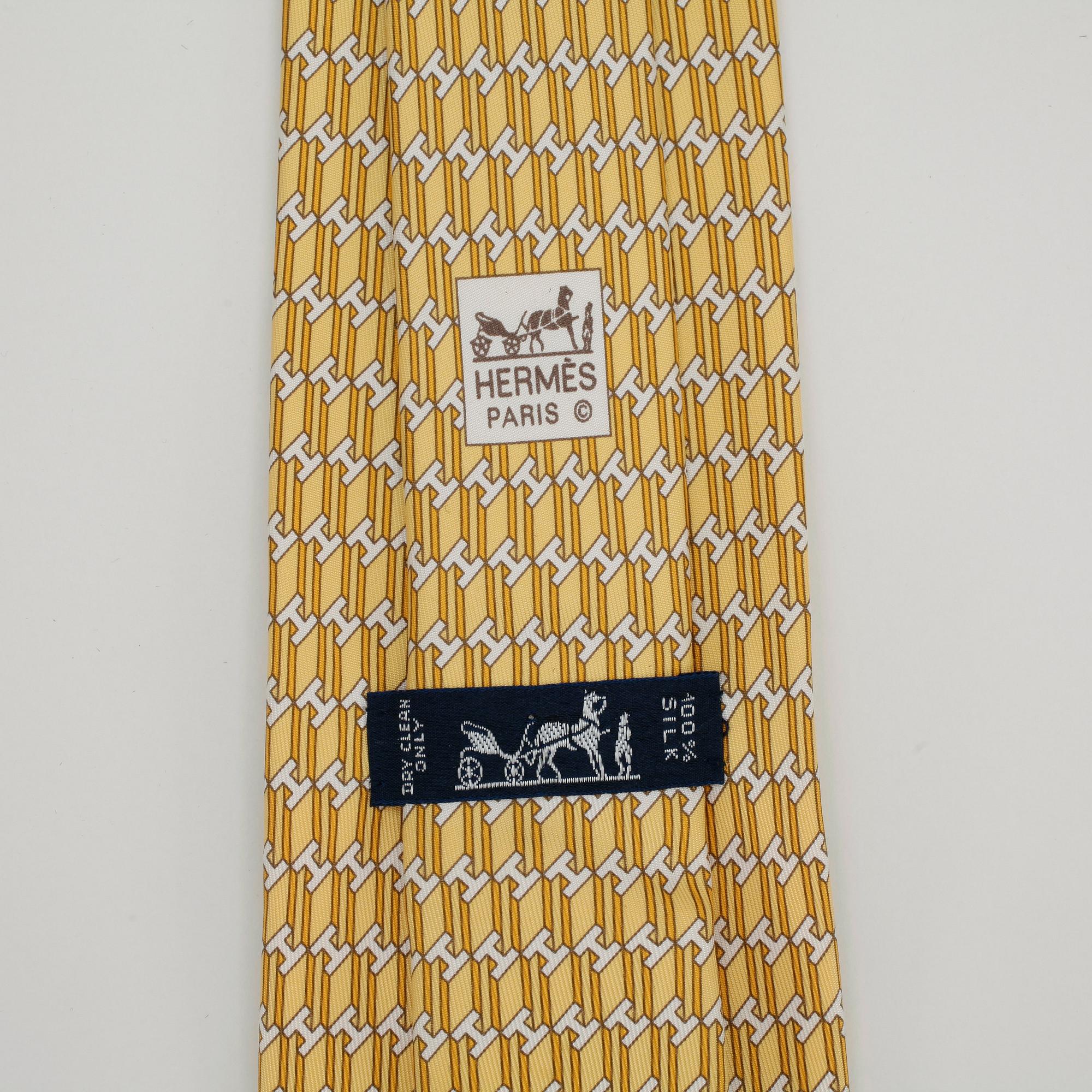 HERMÈS, silk tie.