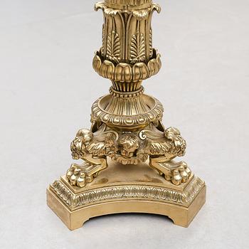 KANDELABER, brons, empirestil, 1800-tal.