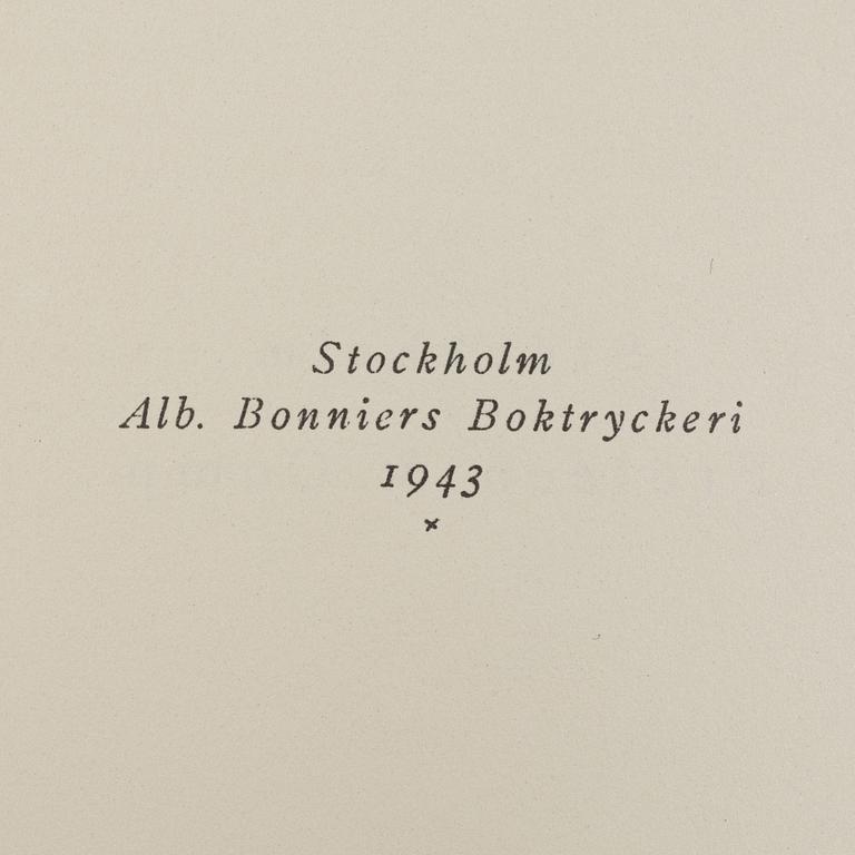 Collection of literature on silver, 8 volumes, including 'Svenskt silversmide 1520-1850'.