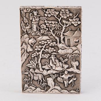 CARDCASE, silver, Khecheong, Kiina, Kanton 1850-1870.