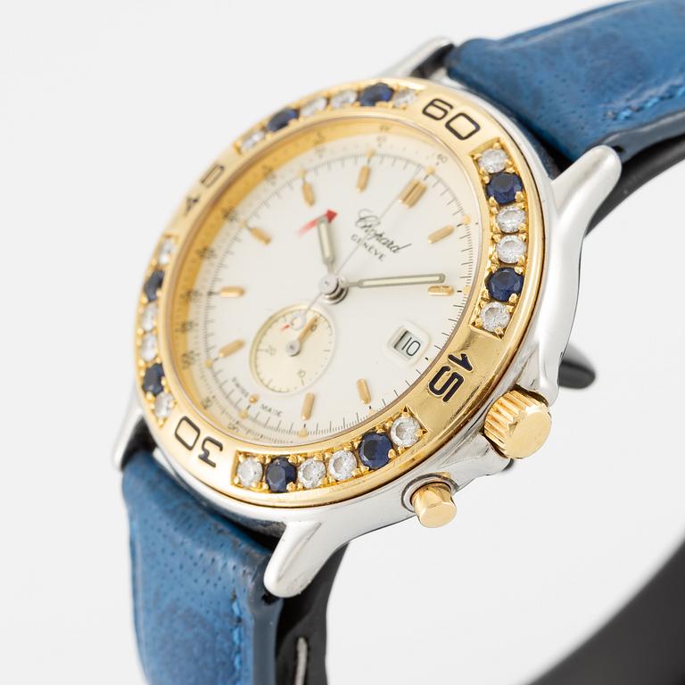 Chopard, Mille Miglia, "Monopusher", chronograph, wristwatch, 31 mm.