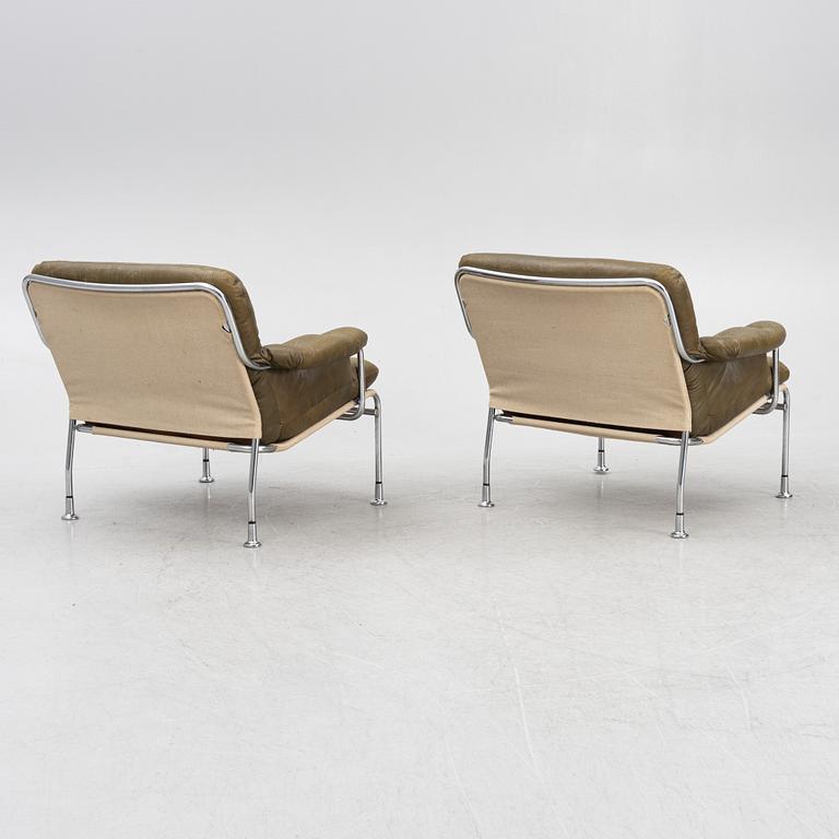 Pethrus Lindlöf, armchairs, a pair, "Eva", AB Lindlöfs Möbler, Lammhult, 1970s.