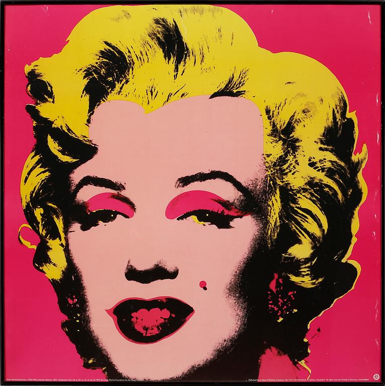 ANDY WARHOL, efter, offsetlitografi / poster, "Marilyn Monroe", 1993.