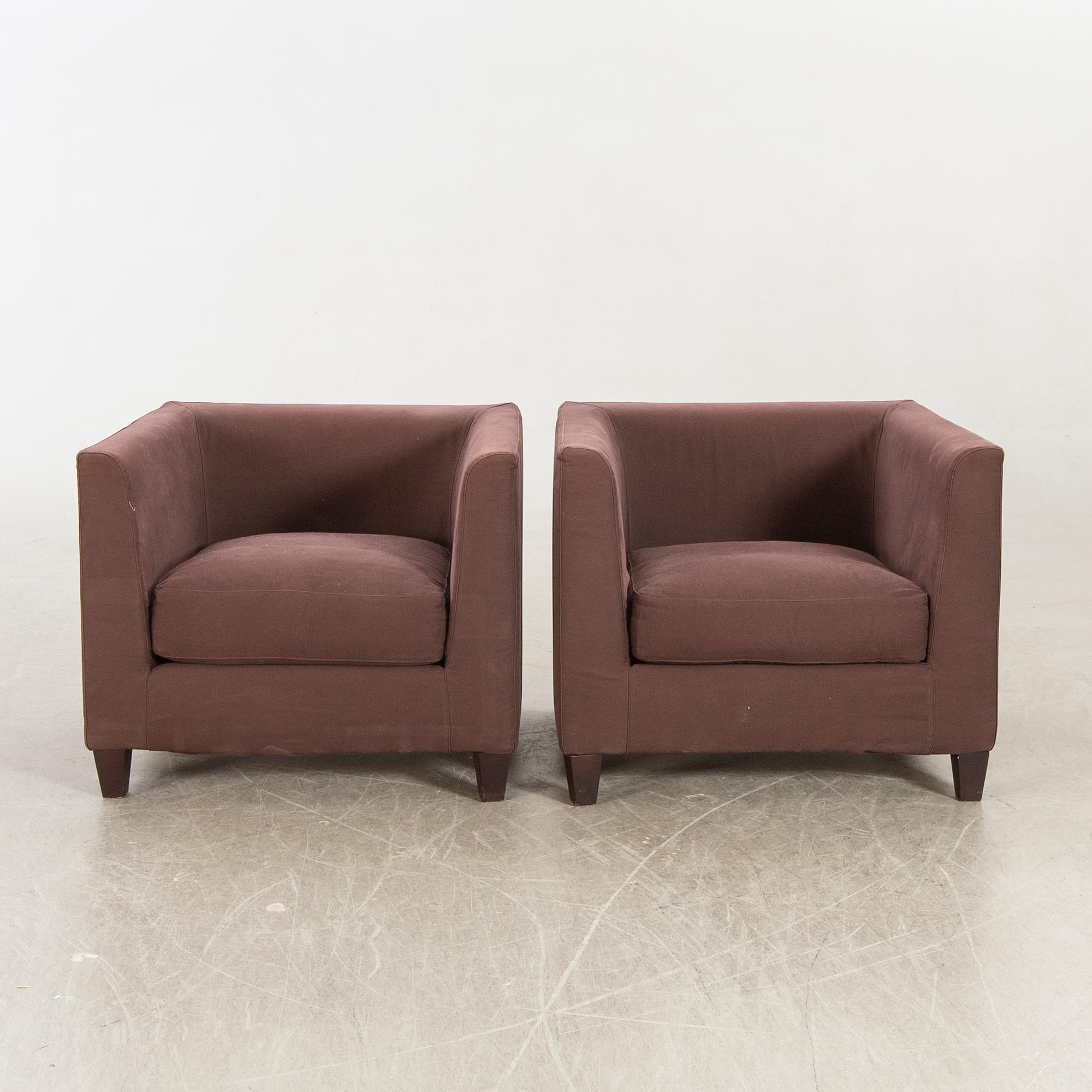 Meridian armchairs, Two pcs, later part of the 20th century.