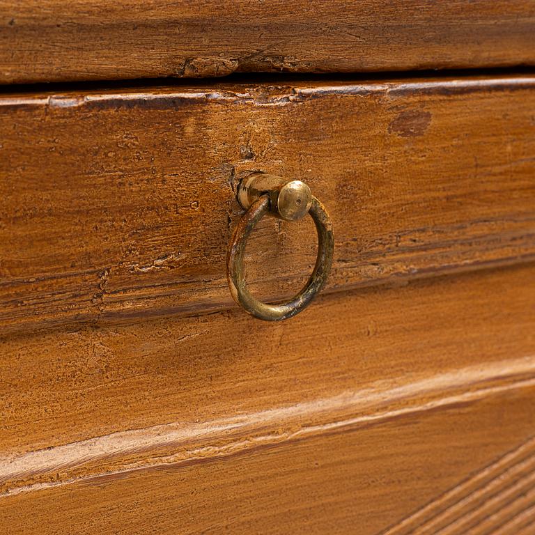 A late Gustavian serving cupboard, circa 1800.