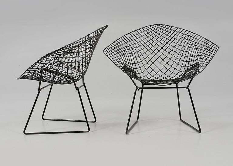 FÅTÖLJER, ett par, "Diamond Chair", Harry Bertoia, 1900-talets andra hälft.