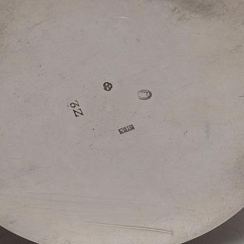 A pair of Swedish parcel-gilt silver boxen, mark of S Blomberg, Sthlm 1806 and JE Torsk, Sthlm 1843.