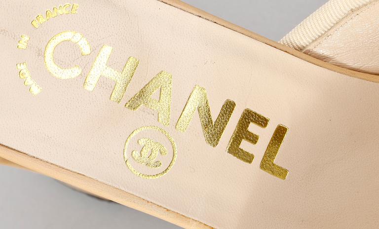 DAMSKOR, skinn, Chanel, Frankrike.