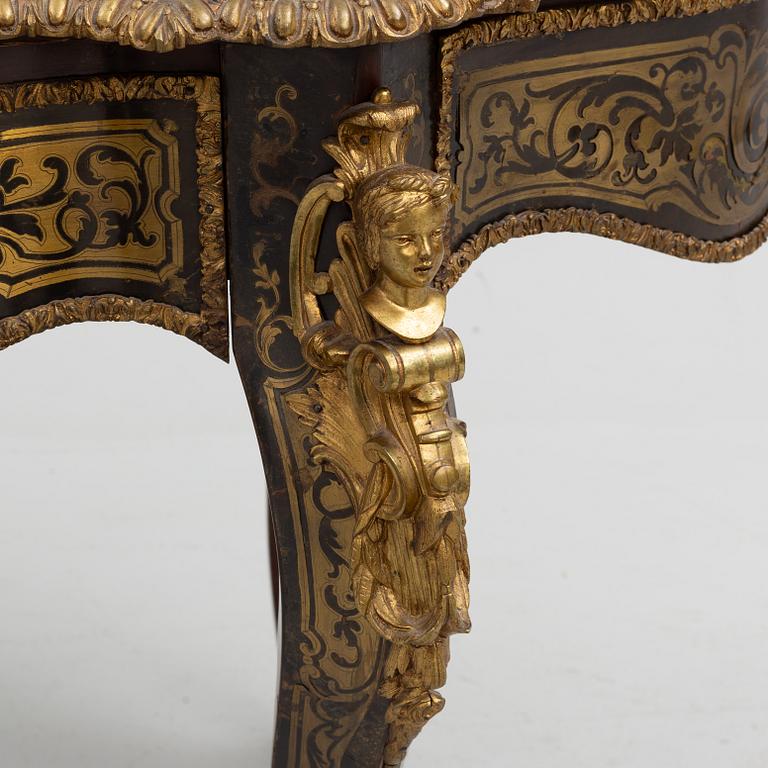 A Boulle style desk, second half of the 19th Century.