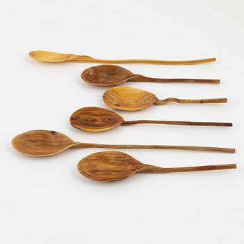 Magnus Ek, a set of six wood spoons for Oaxen Krog.