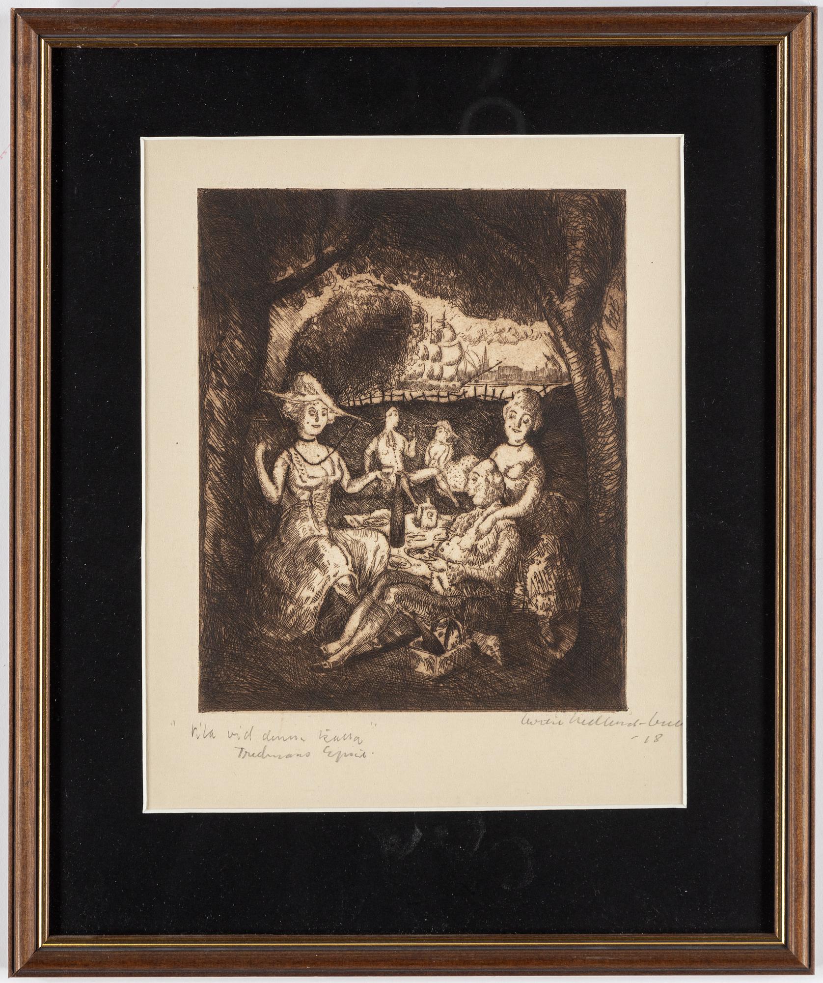 BERTIL BULL HEDLUND, etchings, 10, signed.