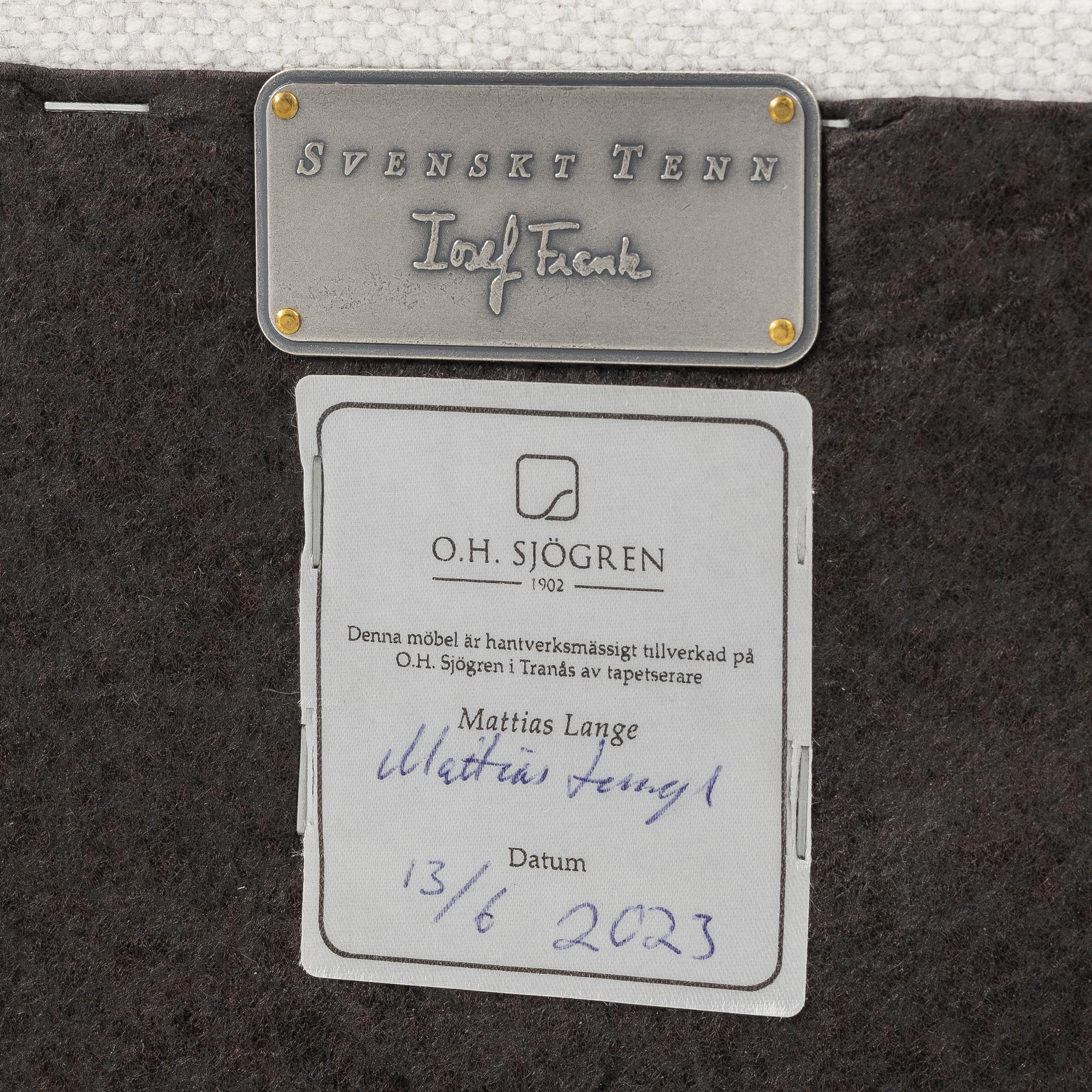 Josef Frank, a modell 568 armchair, Svenskt Tenn, 2023.