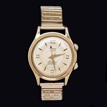 HERRARMBANDSUR, stål. Rado Alarm 1950-60 tal.