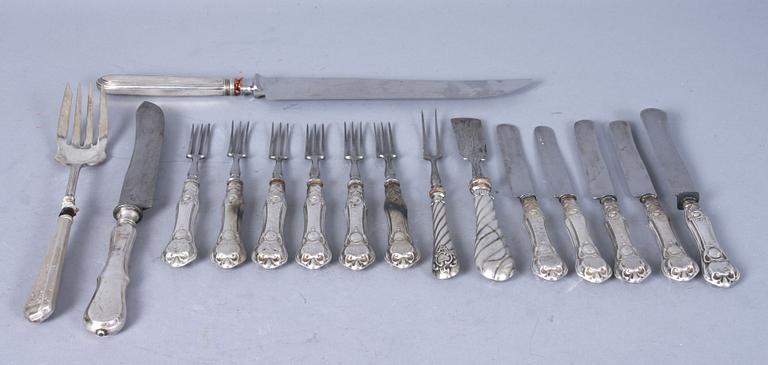 PARTI SILVERBESTICK, 17 st, bl a Sverige, 1813.