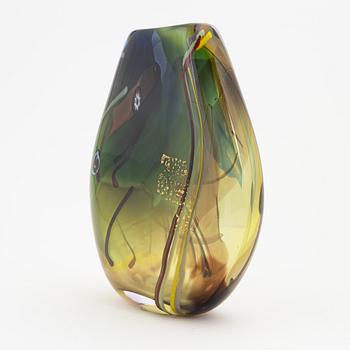 Jan-Erik Ritzman, a unique glass vase, Transjö, signed and dated -89.