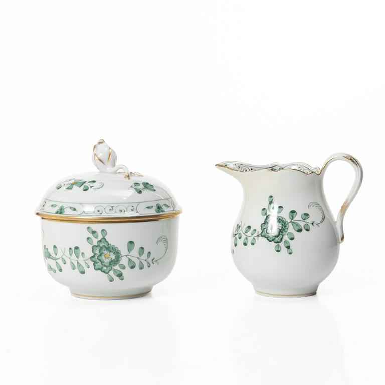 Meissen, Coffee service, 44 pieces, porcelain, “Indisch grün”, 3rd quality.