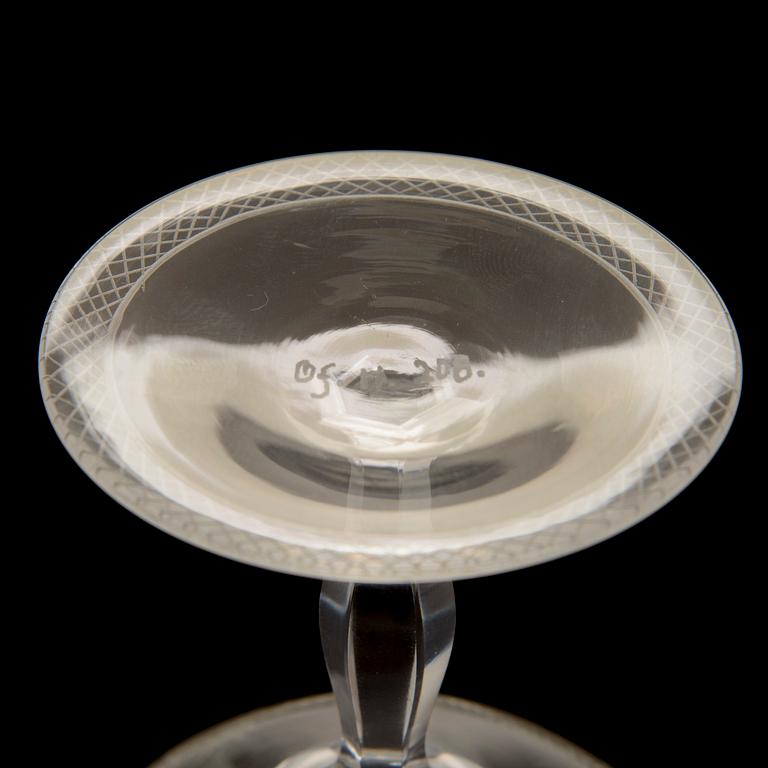 Edvard Hald, A set of 78 pieces "H 208" glassware, Orrefors.