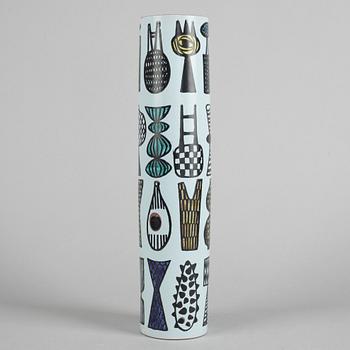 Stig Lindberg,  a 'Karneval' faience vase, Gustavsbergs studio 1958-62.