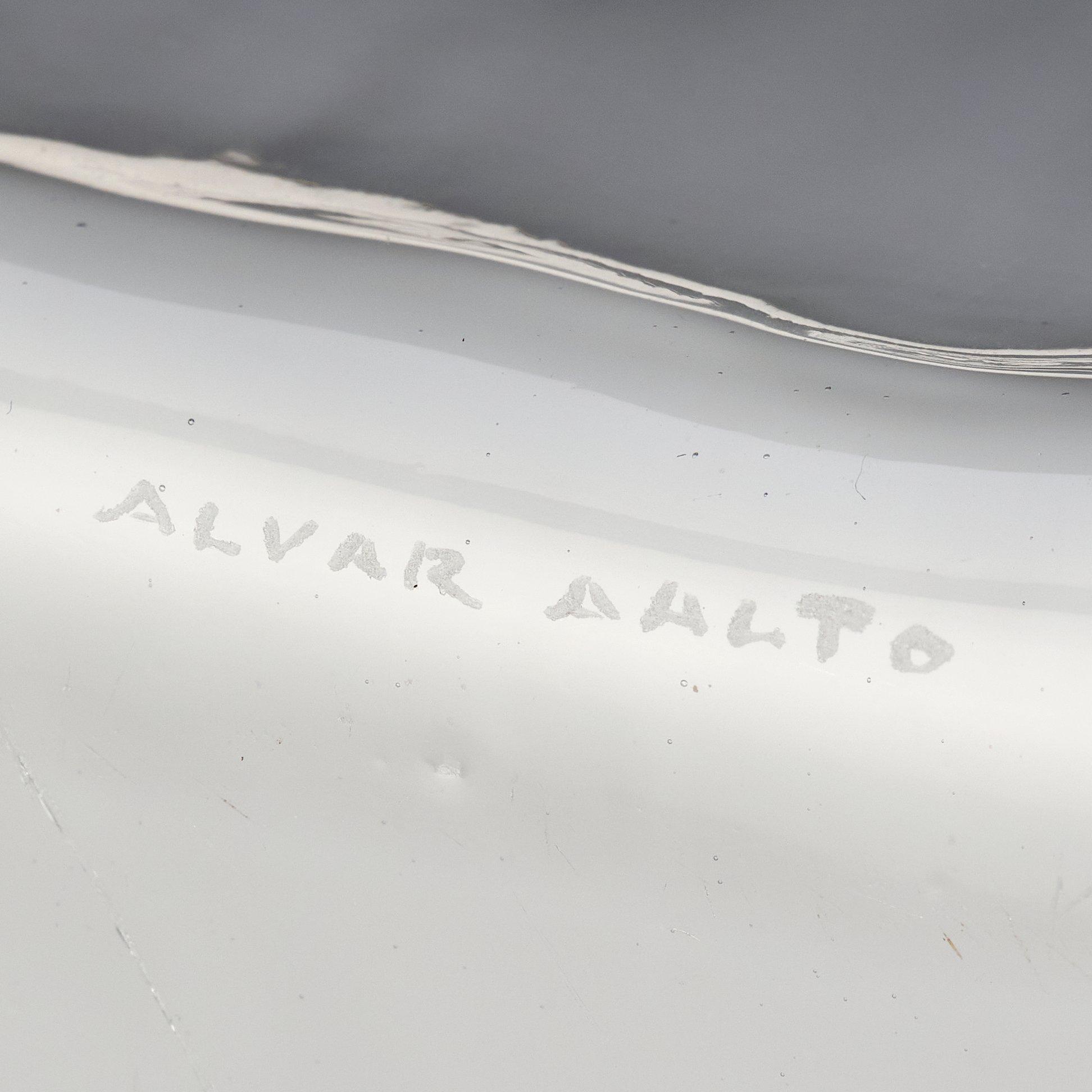 Alvar Aalto, a mould blown 'model 3031' glass vase, iittala, Finland, probably 1960s.