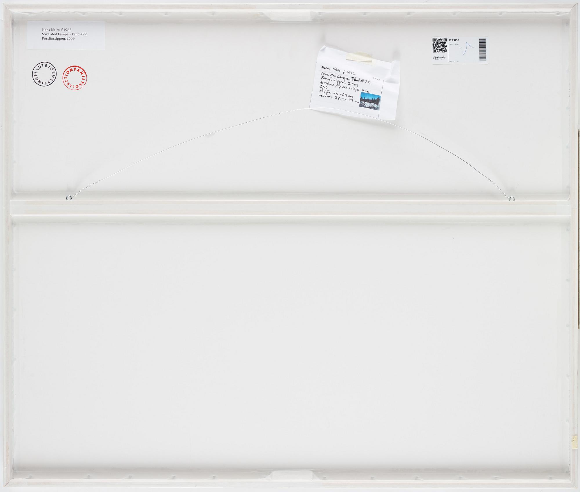 Hans Malm,  archilval pigment inkjet print, 2009, signed 2/10.