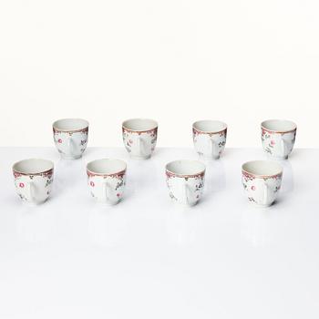 A famille rose tea service, Qing dynasty, Qianlong (1736-95). (18 pieces).