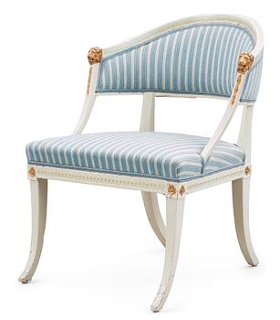 A late Gustavian circa 1800 armchair.