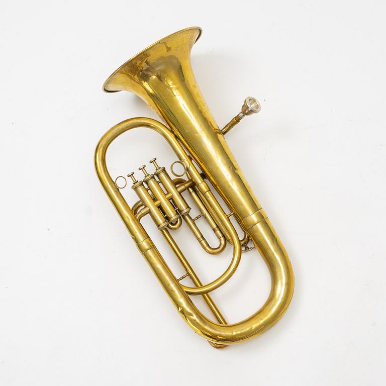 A Baritone horn, Sandner & Leistner, 20th Century.