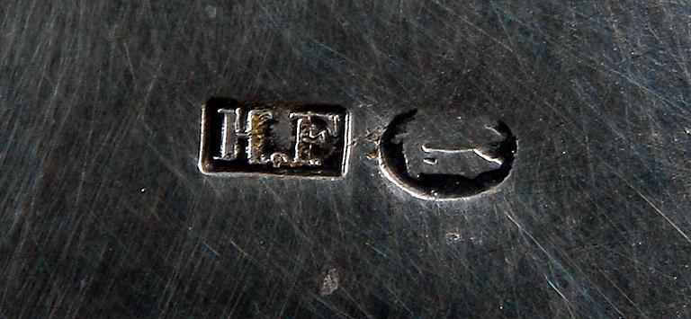 KAFFESERVIS, 4 delar, rokokostil, nysilver. 1900-tal.