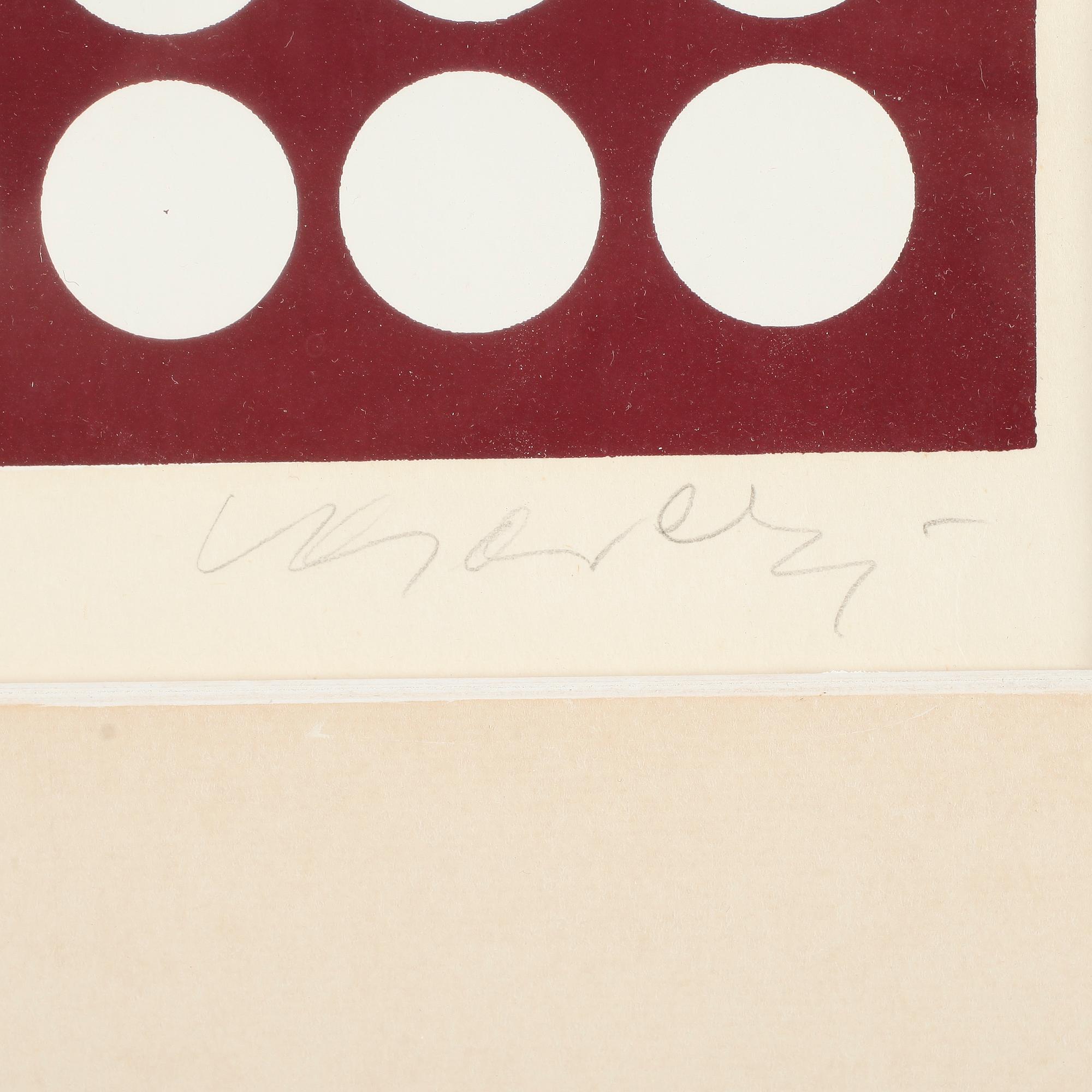 VICTOR VASARELY, färgseriegrafi, signerad och numrerad 12/50.