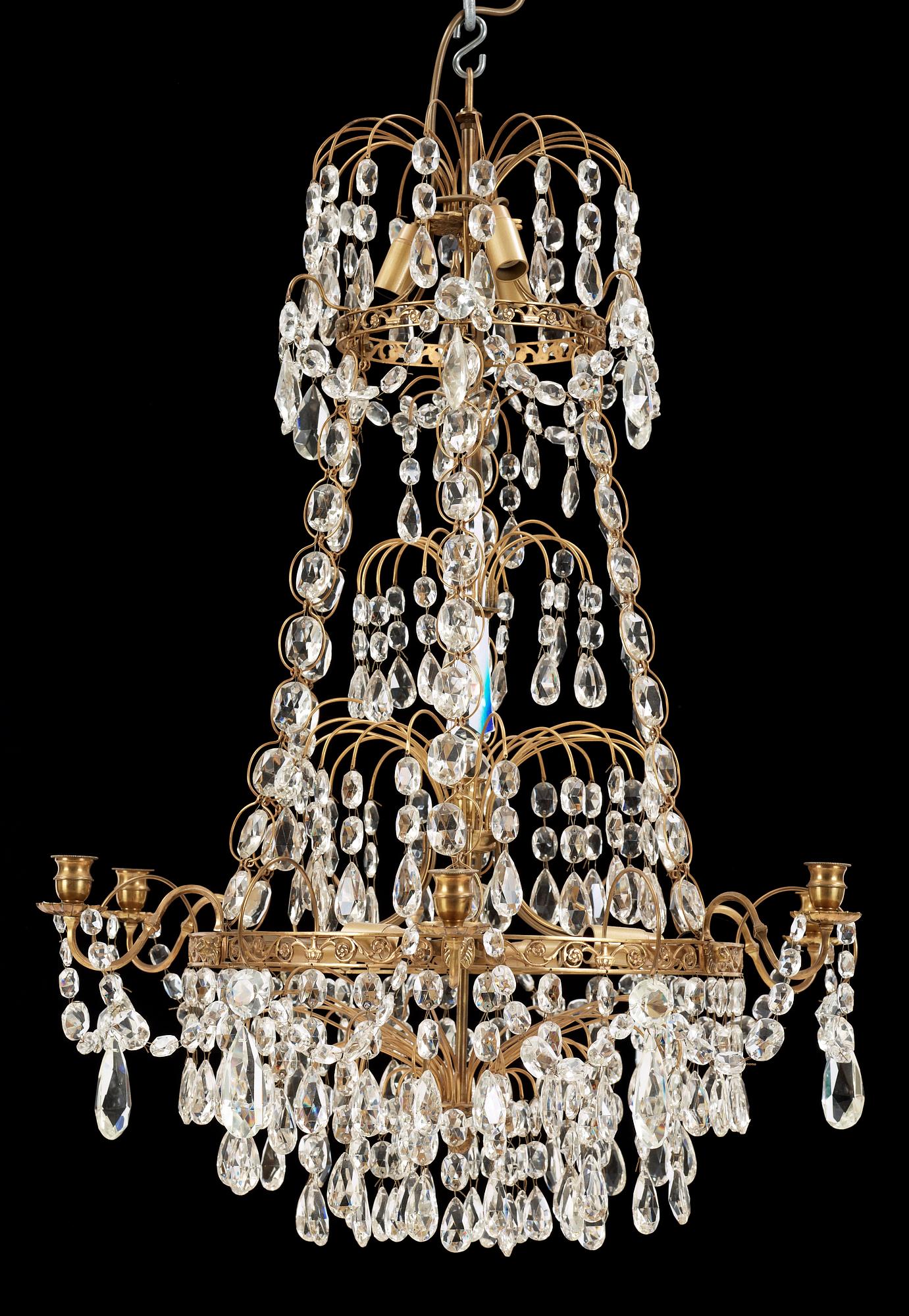 LJUSKRONA, empirestil, omkring 1900-talets mitt.