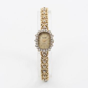 Wristwatch, Andre Pailet, 14K gold with brilliant-cut diamonds.