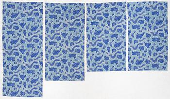 Josef Frank, gardiner, ett par, "Zodiaken", samt metervara, Firma Svenskt Tenn.