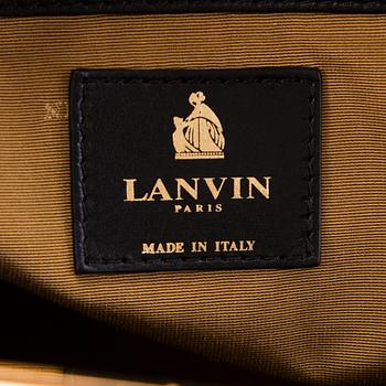 Lanvin Black Leather Vertical Doctor Bag.