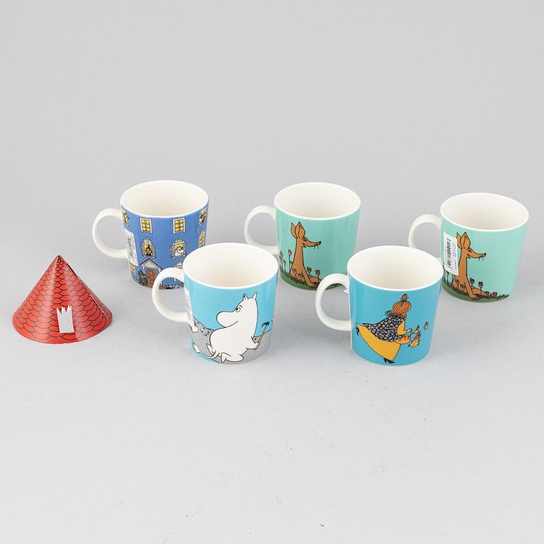 Muminmuggar, 10 st, porslin, Moomin Characters, Arabia, 2001-2015.