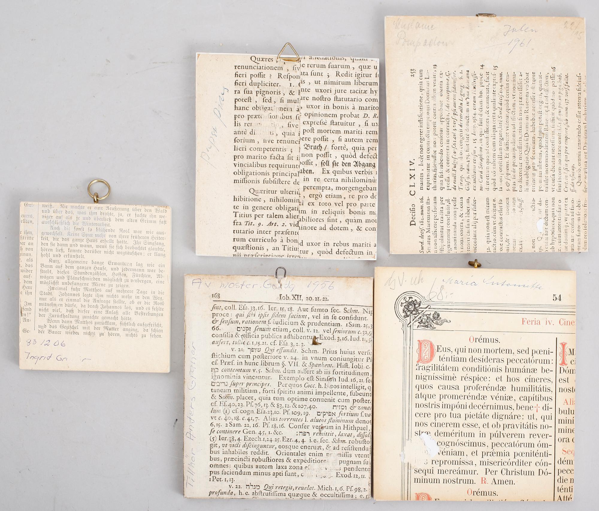 MINIATYRER, 5 st gouacher, 1900-tal.