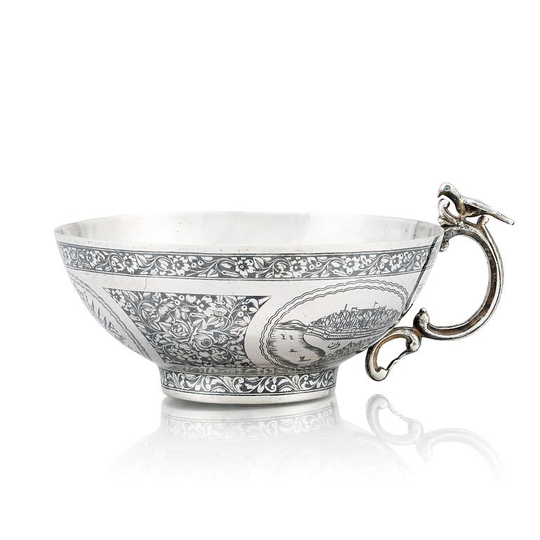 A Ottoman/ Armenien silver bowl, around 1890-1910.