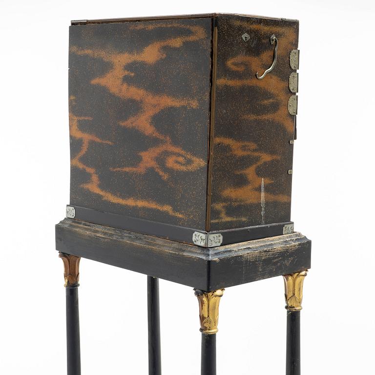 A maki-e cabinet on stand, Japan, 19th century.