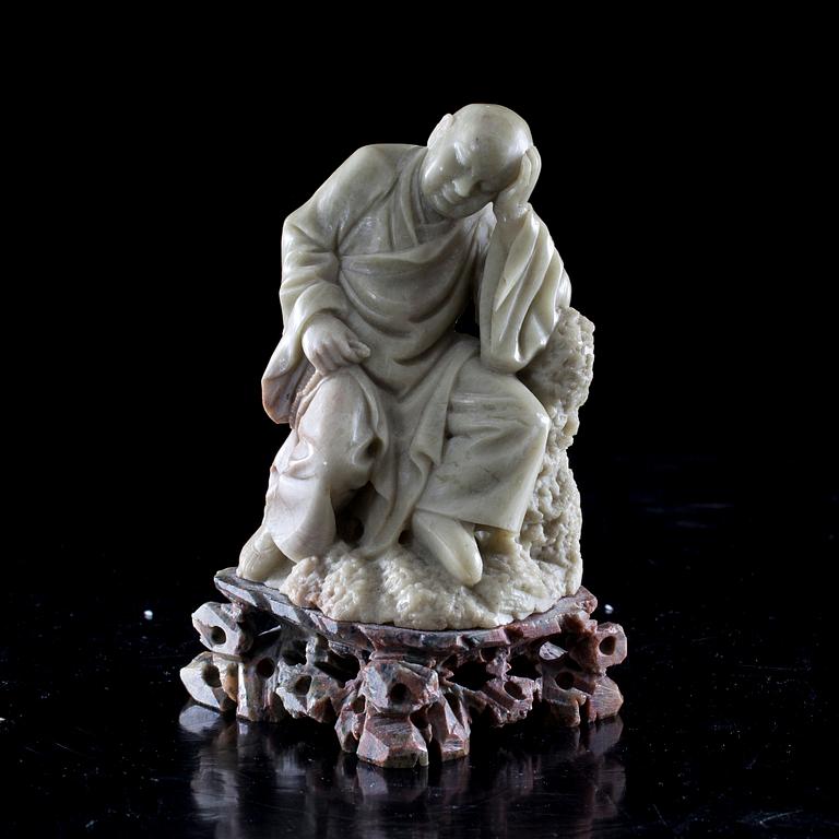 SKULPTUR, soapstone, Kina 1900-tal.