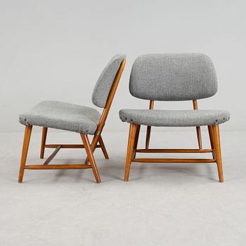 STOL, "TeVe", ett par, Alf Svensson, Ljungs Industrier, Modellen Formgiven 1953.