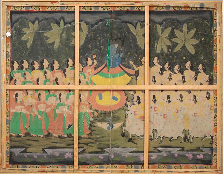 OKÄND KONSTNÄR. Indien, sidenmåleri.