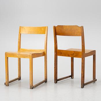 Sven Markelius, Seven chairs, 'Orkesterstolen', 20th century.