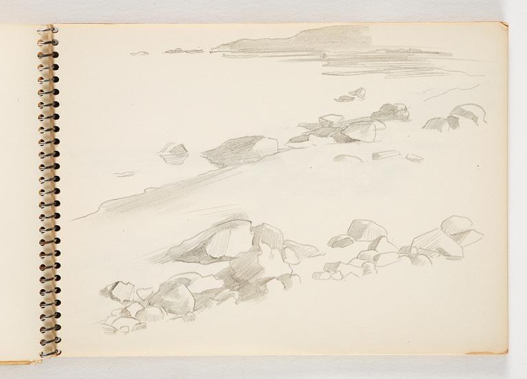 Lotte Laserstein, 4 skissböcker med blyertsteckningar.