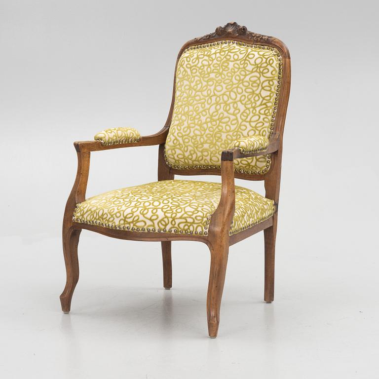 An Armchair, Louis XV style, 19th century.