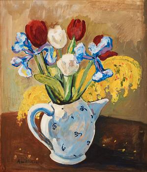 Albin Amelin, Still life with flowers.