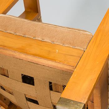 Adolf Koskinen, a pair of armchairs, manufactured by Elias Hollo Puunjalostustehdas, Finland, 1920s.