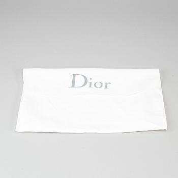CHRISTIAN DIOR, an embossed metallic leather 'Wallet on Chain' clutch.