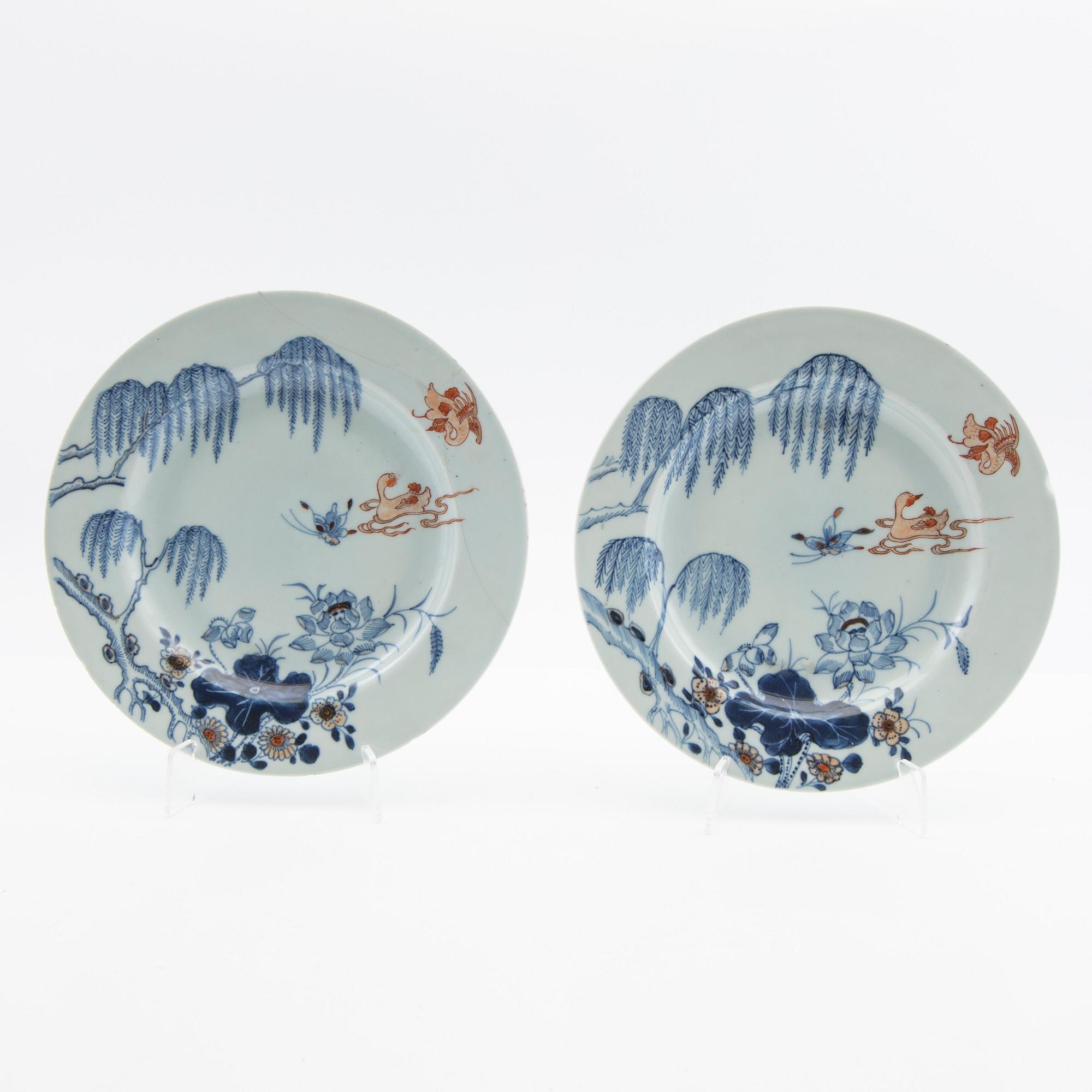 Plates, a pair, porcelain, Qianlong (1736-95), China.