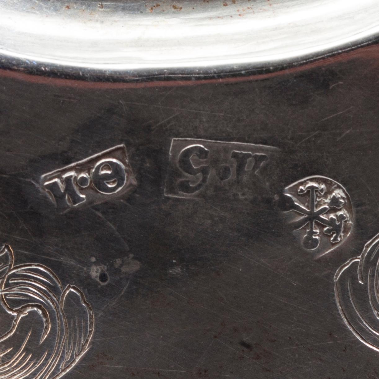 OBLATFAT, silver, Ryssland, S:t Petersburg, Georg Kuntzendorff 1760-1775.